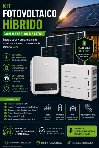 Energia solar off-grid e on grid.