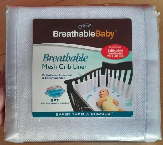 Tela respirável protetora grade berço breathablebaby