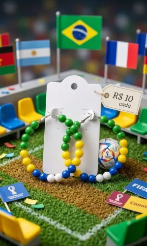 Tiaras e Brincos Copa do Mundo 