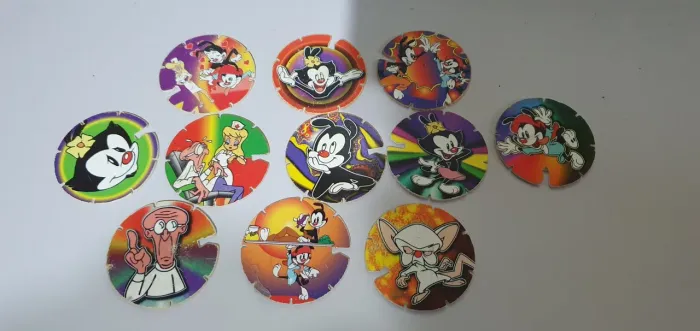 Tazo voador Animaniacs arma e voa tazos originais elma chips