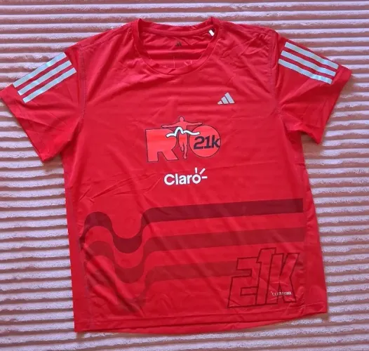 camiseta adidas maratona rio 21k rj - Vermelho Climacool