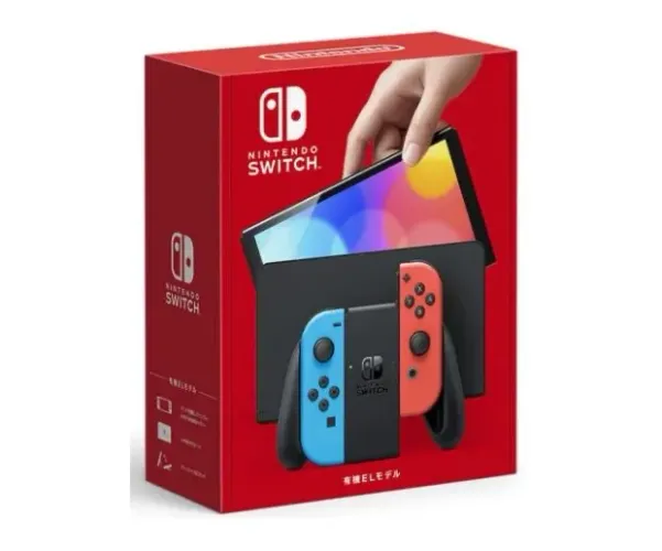 Nintendo Switch Oled Heg-001 64gb Standard Cor Vermelho-neón Y Azul-neón (Seminovo)