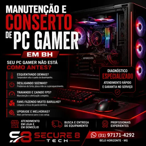 MANUTENÇÃO E CONSERTO DE PC GAMER EM BH
