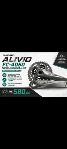 Pedivela Shimano Alívio M4050 NOVO R$ 580.00