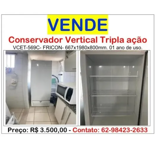 Conservador vertical tripla ação 