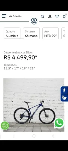 Bicicleta VOLKSWAGEN nova com Nota..
