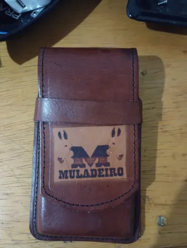 Capa de couro profissional para celular com encaixe pra cinto