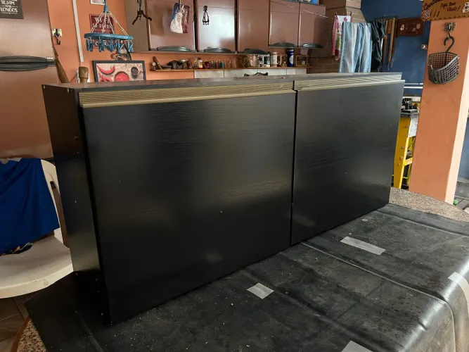 Armário Preto 120cm em madeira