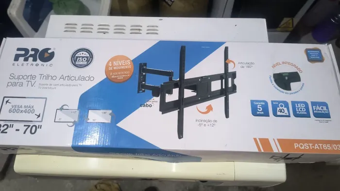 Suporte trilho articulado para tv até 70"