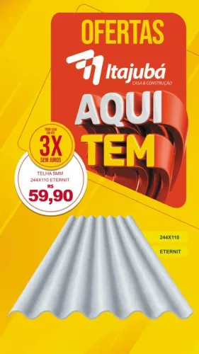 TELHA 5MM 244X110 ETERNIT