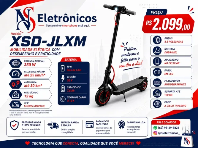 Patinete Elétrico Novo Entregamos Grátis Garantia