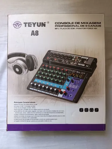 Mesa de Som / Console de Mixagem TEYUN A8.