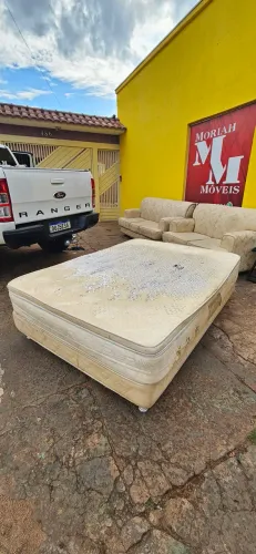 cama box casal padrão base e colchão espuma ortopédica - entrego