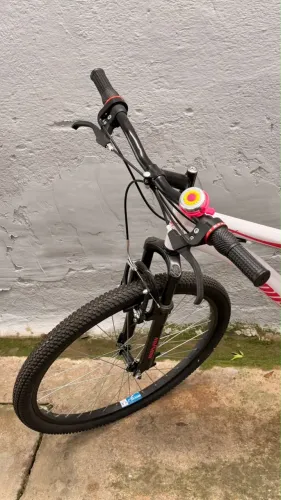 Bicicleta 26 Houston branca/rosa