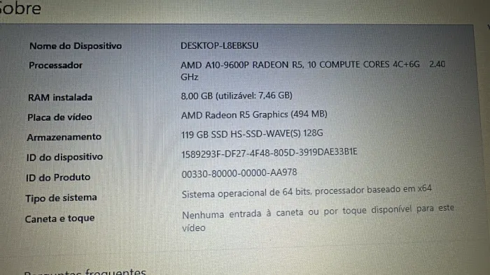 Vendo notebook acer 