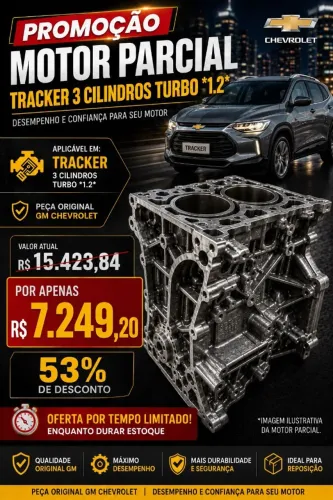 Motor Parcial Tracker 3 cilindros 1.2 TURBO