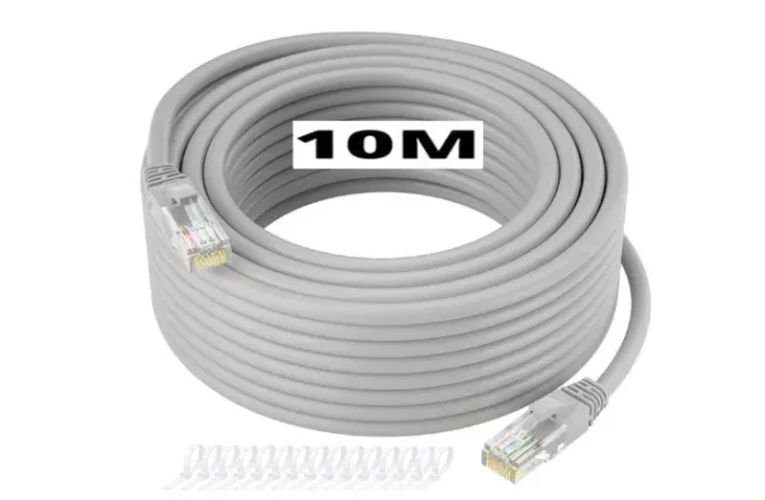 Cabo De Rede 10 Metros Rj45 Cat5e Internet Lan Crimpado Arduino Automação COD-CP879 