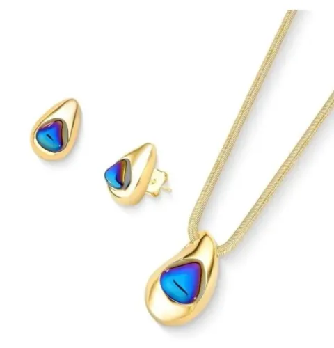 Conjunto Ágata Metalizada Gota