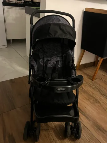 Carrinho de Bebê Reverse - Preto Rajado
