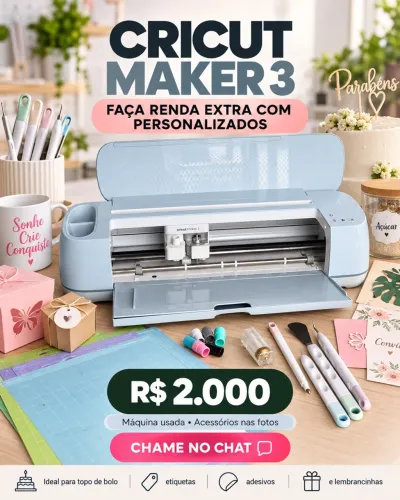 Cricut Maker 3 com mathcut e Ferramentas