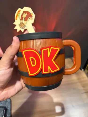 donkey kong nintendo caneca + colher epic universe universal