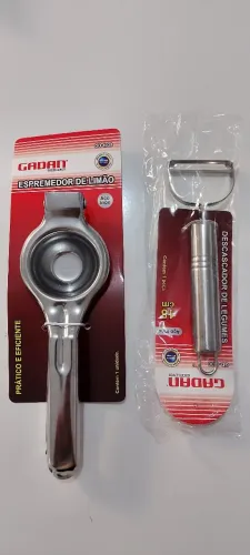 Kit Espremedor e Fatiador de Legumes