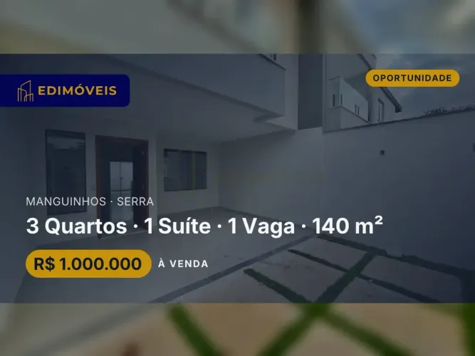 Casa duplex 3 quartos em Manguinhos, ideal para quem busca conforto