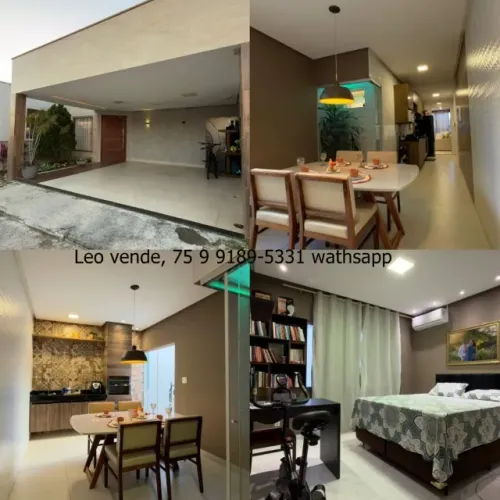 Leo vende, casa no bairro Sim, 3|4 sendo uma suíte, closet e goumert