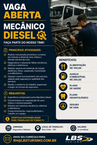VAGA -MECÂNICO DIESEL 