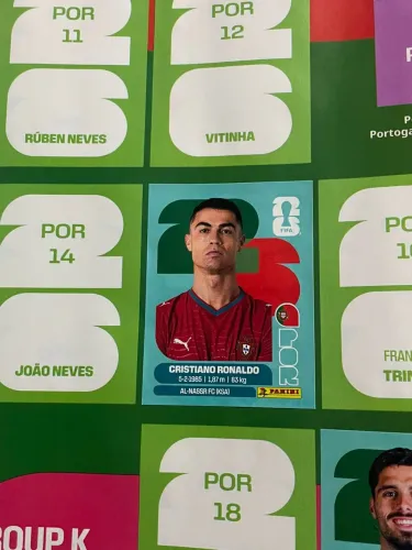 Álbum da Copa 2026 - 108 figurinhas - Contém CR7