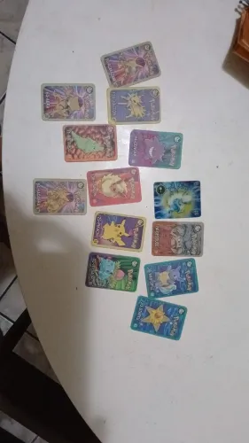 Lote 12 Cards Lenticulares Pokémon Anos 2000 - Pikachu, Gengar, Eeveelutions