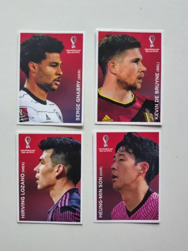 Figurinhas da Copa do Mundo 2022 - Coca Cola (Kit com 4 figurinhas)