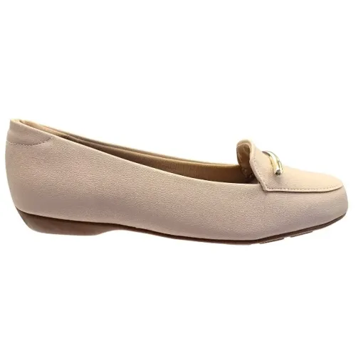 Sapatilha Feminina Modare Mocassim Bico Quadrado Casual Creme *517