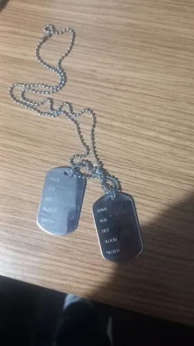 Dog tag de metal