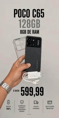 Celular POCO C65 128GB | 8GB RAM | NFC