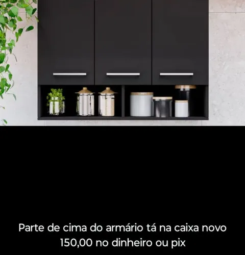 Parte de cima do armário novo