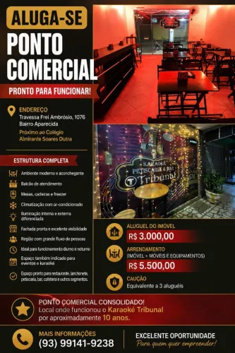 Alugo ponto comercial com arrendamento!