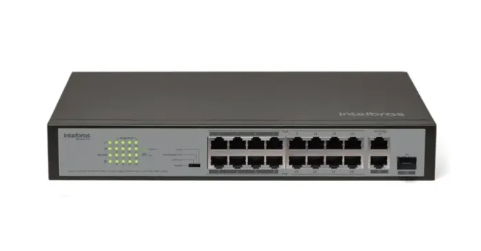 Switch Intelbras SF 1811 PoE - 16 Portas PoE+ 10/100/1000