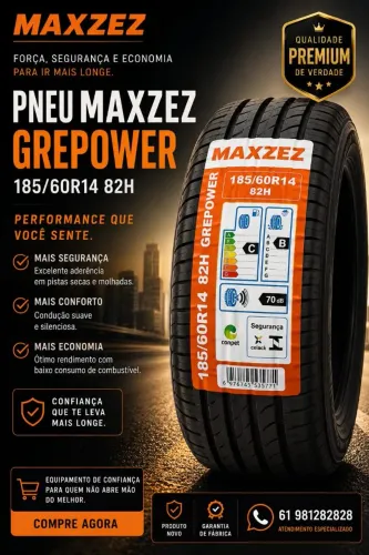 Pneu 185/60/14 novo Maxzez