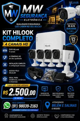 DVR HiLook 4 canal completo