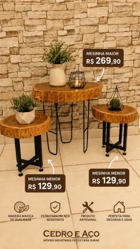 Mesinhas rústicas