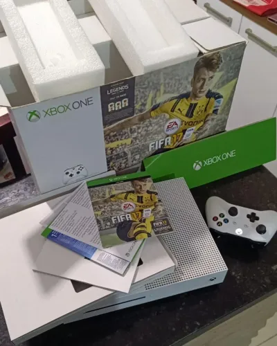 Xbox One S Branco completo Na Caixa Mircrosoft X BOX ONE S