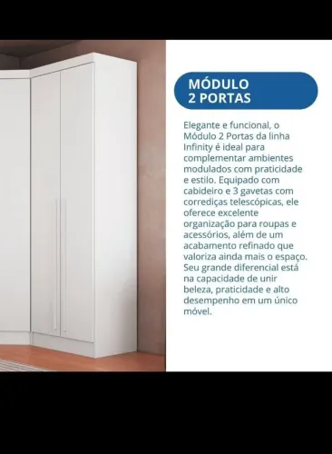 guarda roupa modulado, 2 unidades