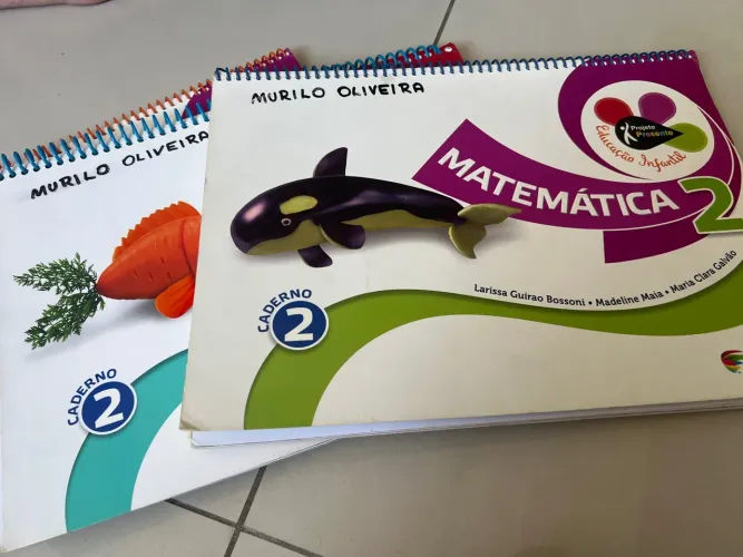 4 livros para crianças de 4 a 5 anos ( 2 livros de matemática e 2 livros de português)