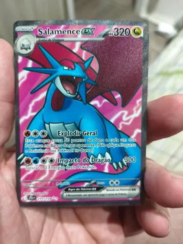 Carta Pokémon Salamence ex 177/159 - Amigos de Jornada - Full Art Ultra Rara