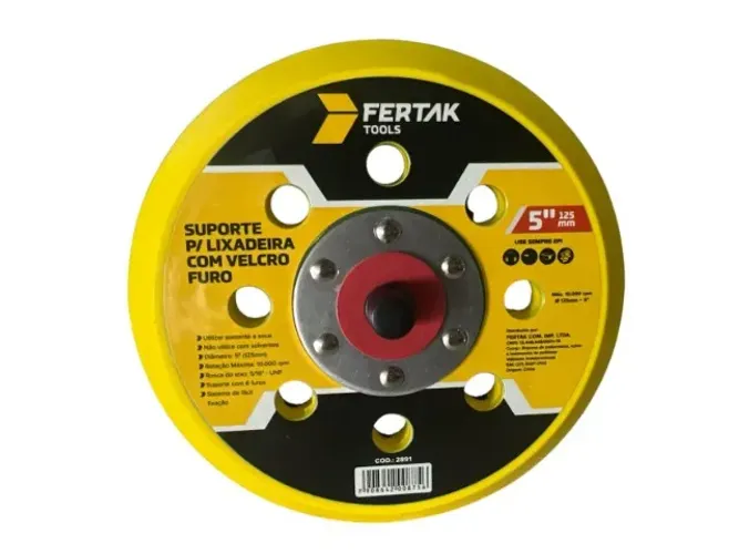 Suporte P/lixadeira Pneumática Roquite Hookit 5 Polegada