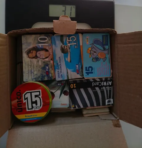 Cx cartões colecionáveis 