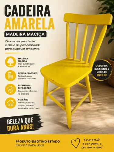 VENDO cadeira de madeira maciça 