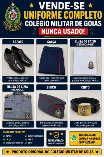 Uniforme completo colégio militar goiás