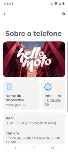 Motorola seminovo G56